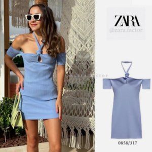 Zara blogger favorite knotted rip dress